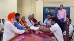 Haryana CM, former CM file their nomination papers from Karnal